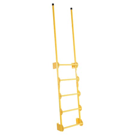 Vestil 101-1/2" Overall H, Dock Ladder, Walk-Through Style, 5 Step, Steel, 5 Steps, 300 lb. Load Capacity DKL-5